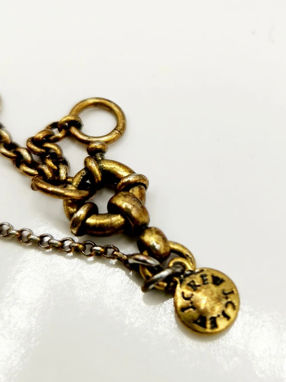 “J.Crew Black Beaded Tassel Necklace Gold Tone Triangle Stations Boho Long 32”